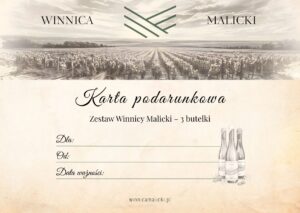 Karta podarunkowa Winnica Malicki jako elegancki prezent dla miłośnika wina.