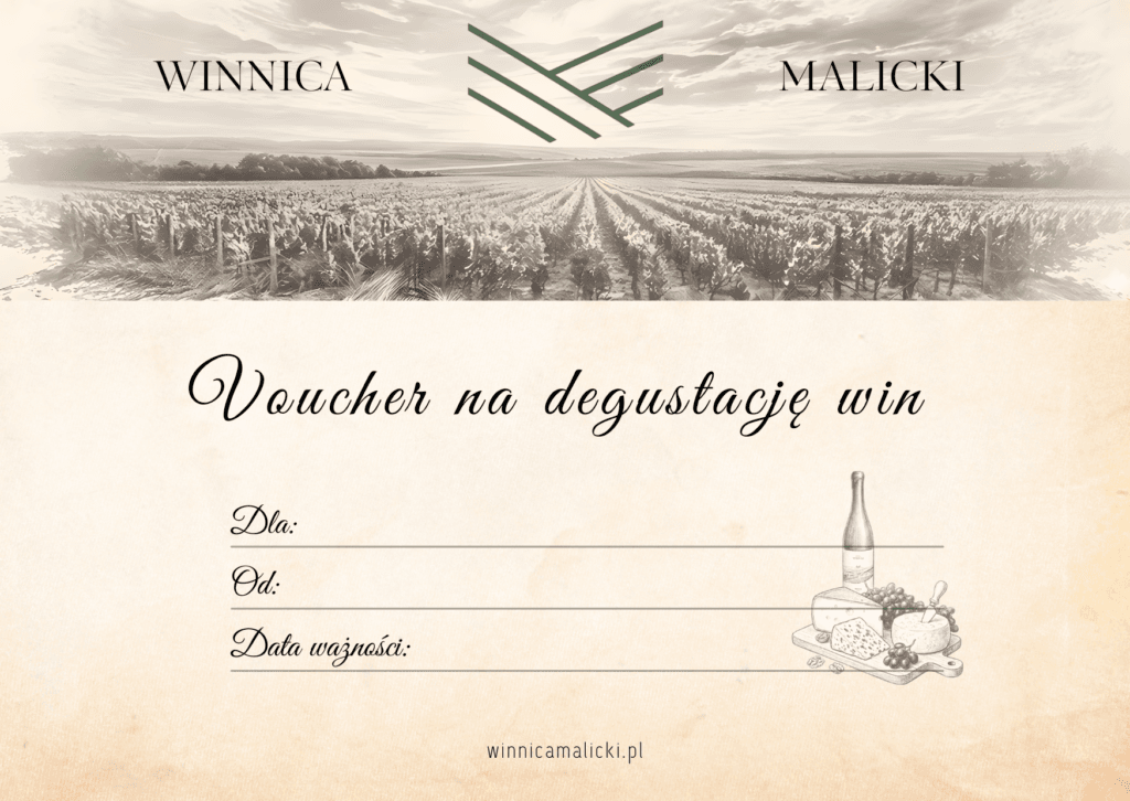 Elegancki Voucher na degustację win 99 zł w Winnicy Malicki.